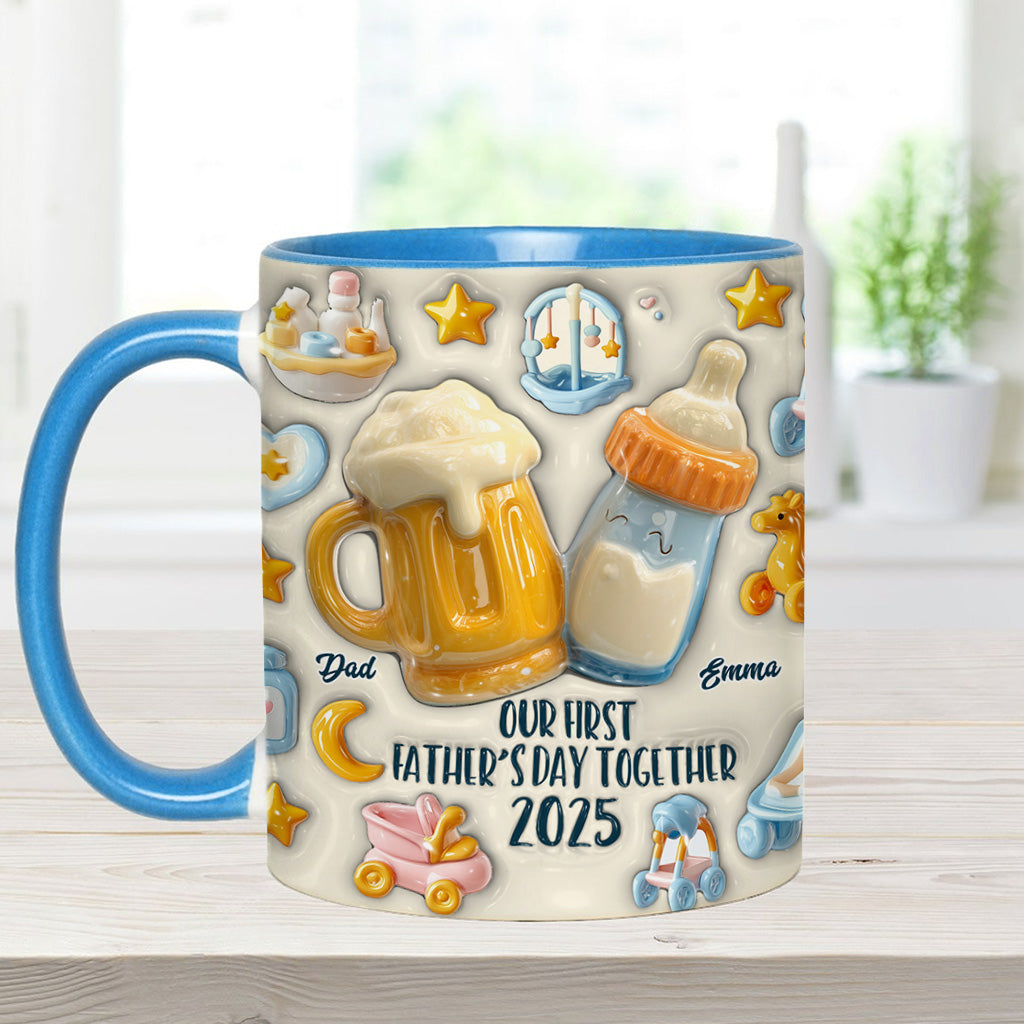 Notre première fête des pères ensemble - Mug personnalisé pour papa