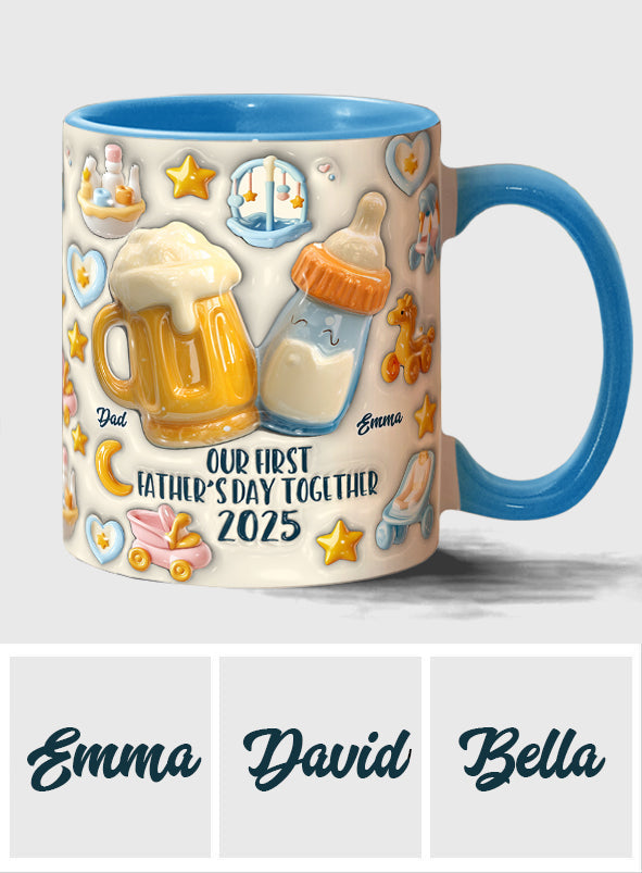 Notre première fête des pères ensemble - Mug personnalisé pour papa
