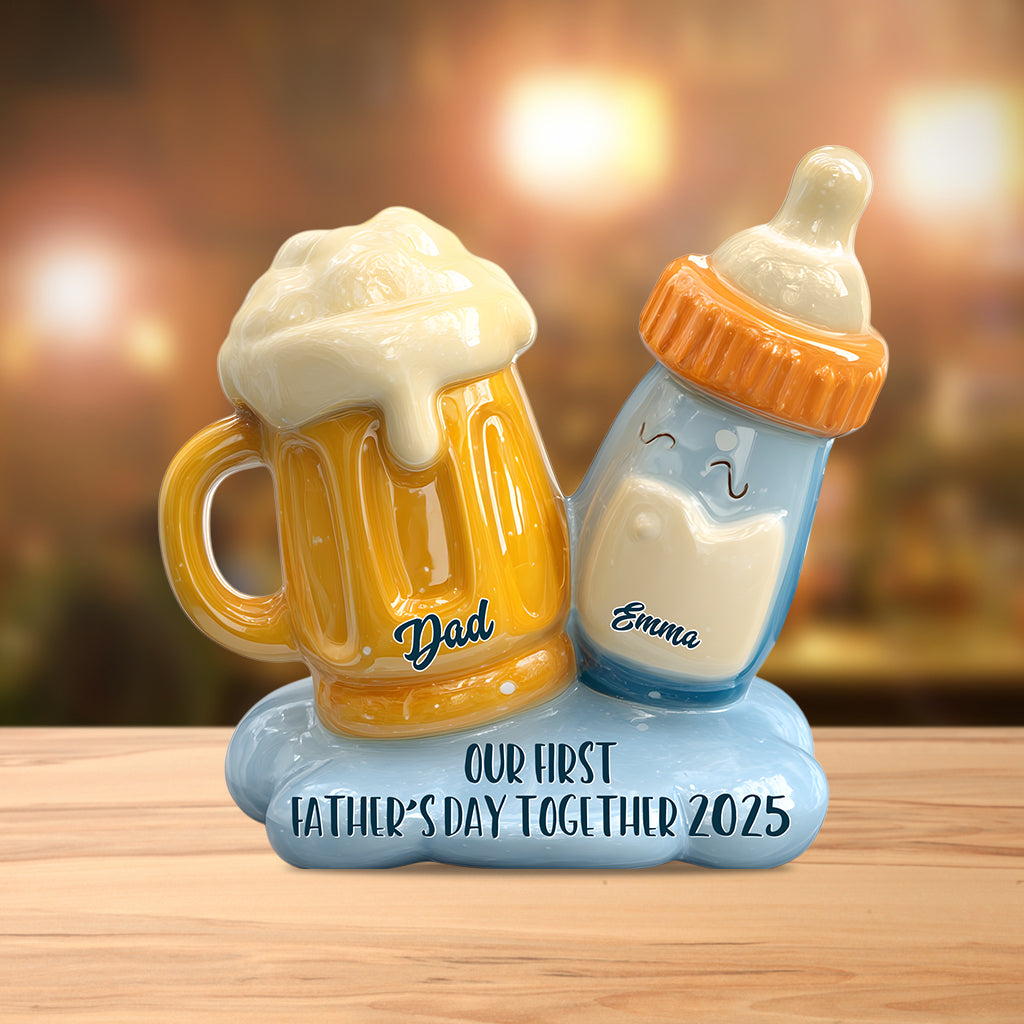 Our First Father's Day Together - Personalized Father Custom Shaped Acrylic Plaque