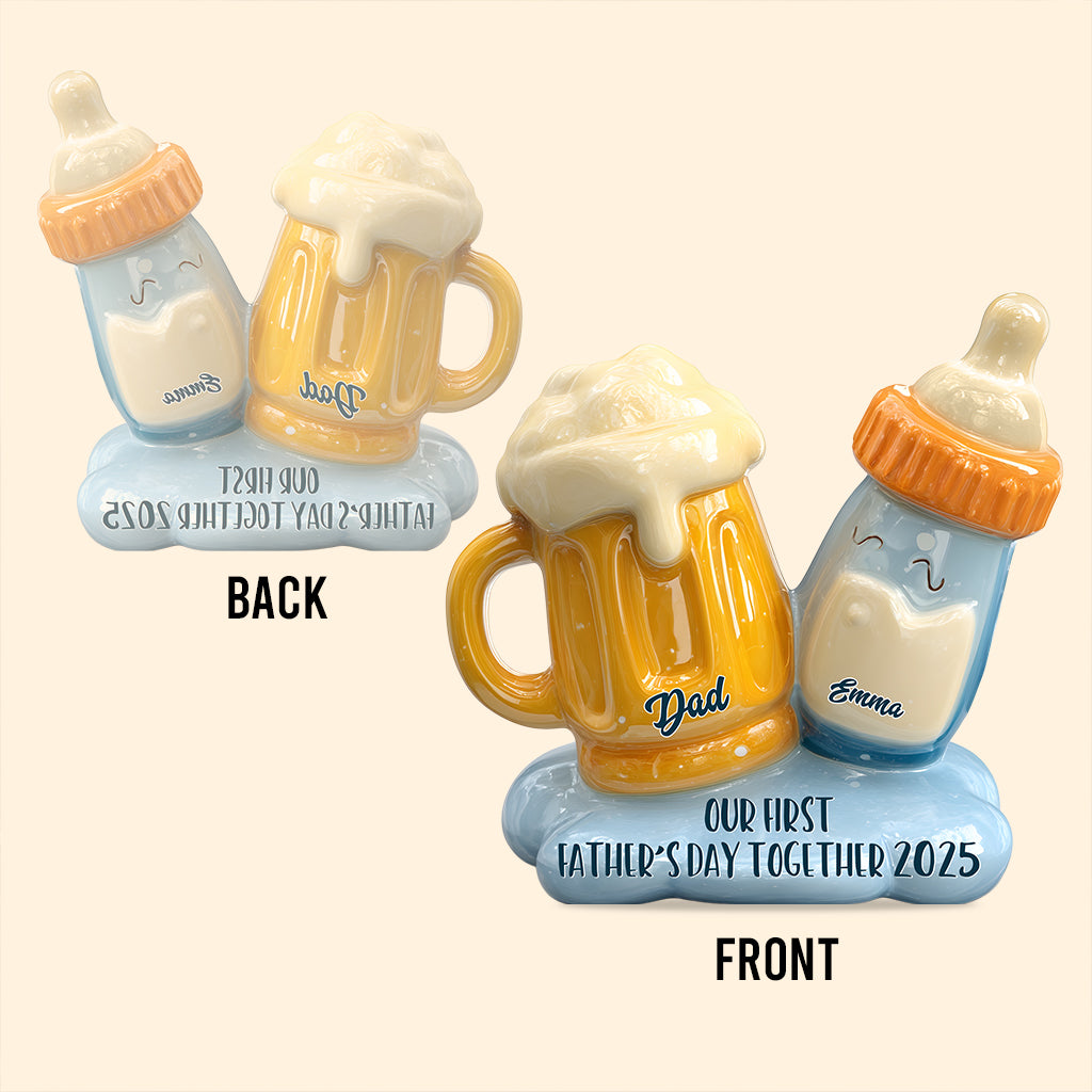 Our First Father's Day Together - Personalized Father Custom Shaped Acrylic Plaque