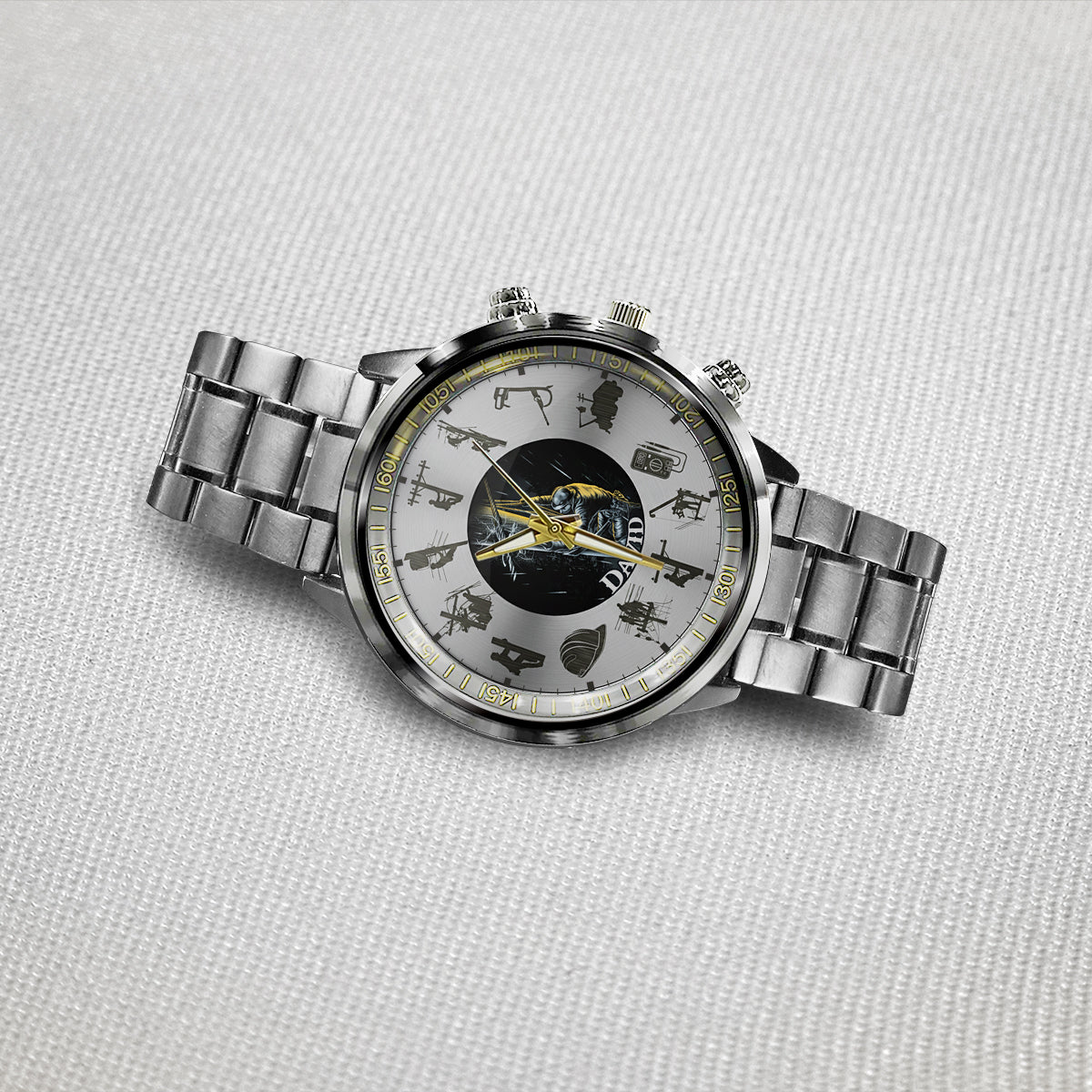 Gardez les lumières allumées - Montre de poche personnalisée pour électricien