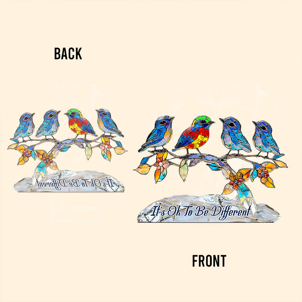 It's Ok To Be Different - Personalized Autism Awareness Custom Shaped Acrylic Plaque