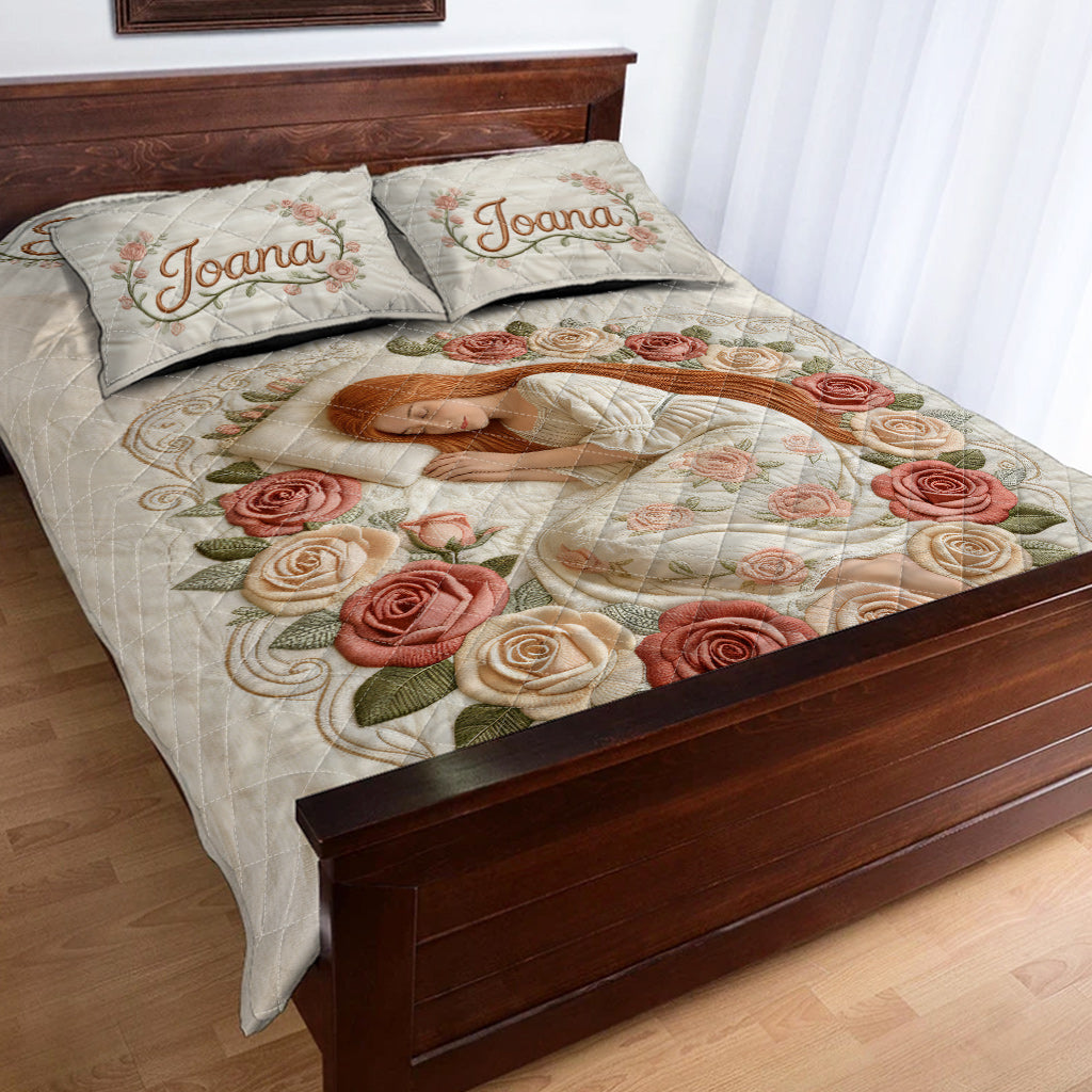 Birthmonth Flower Dream - Personalized Birth Month Flower Quilt Set