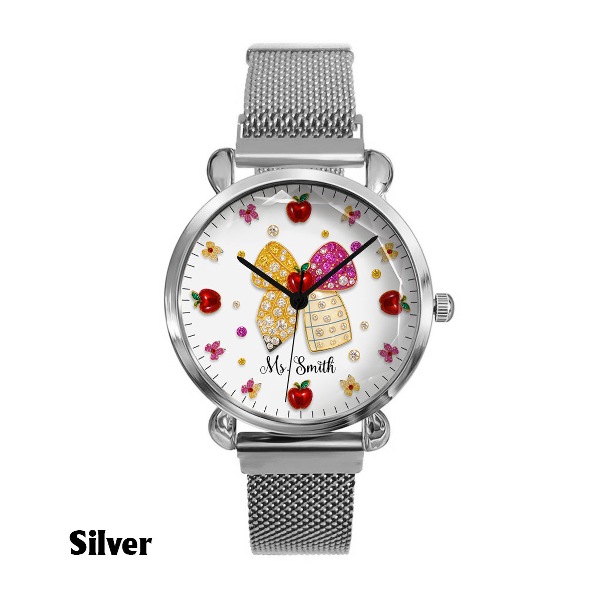 J'adore être enseignante - Montre-bracelet personnalisée pour enseignantes 