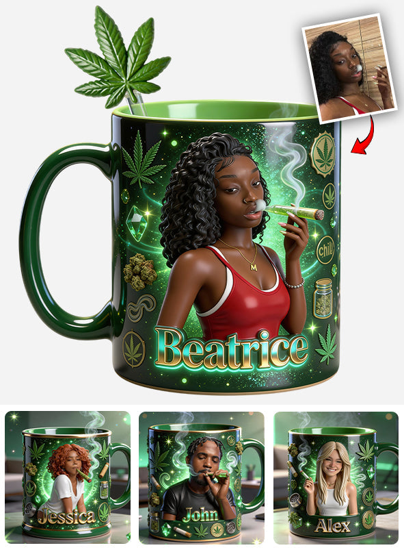 Ensemble « Love Weed » - Mug décoratif personnalisé avec agitateurs en acrylique