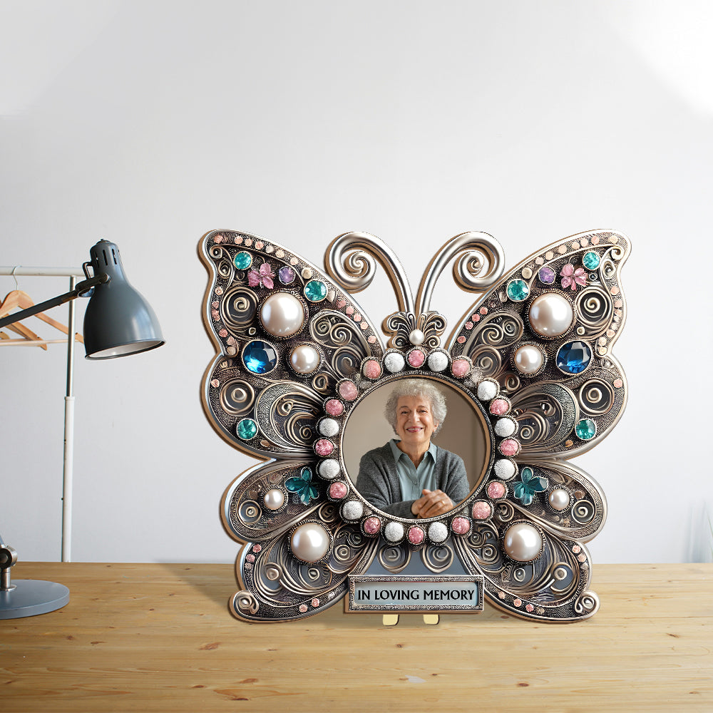 En souvenir de quelqu'un - Cadre photo commémoratif personnalisé en forme découpée