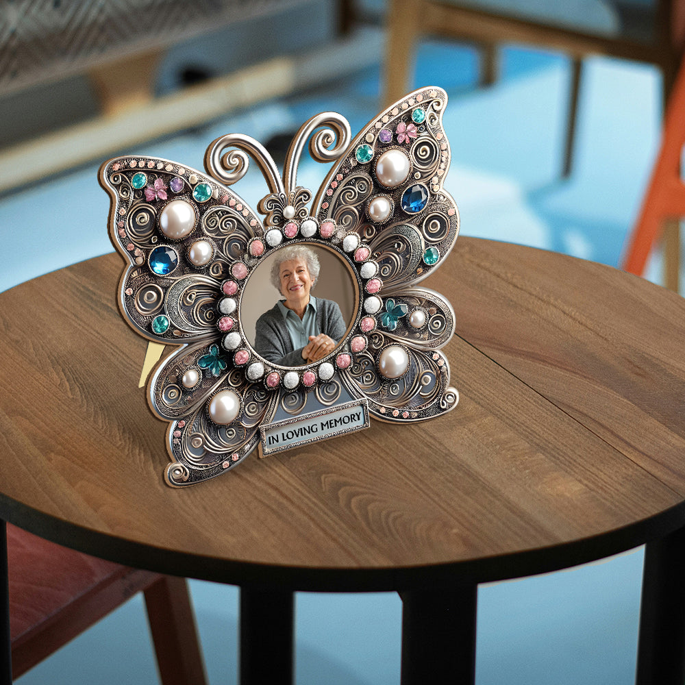 En souvenir de quelqu'un - Cadre photo commémoratif personnalisé en forme découpée