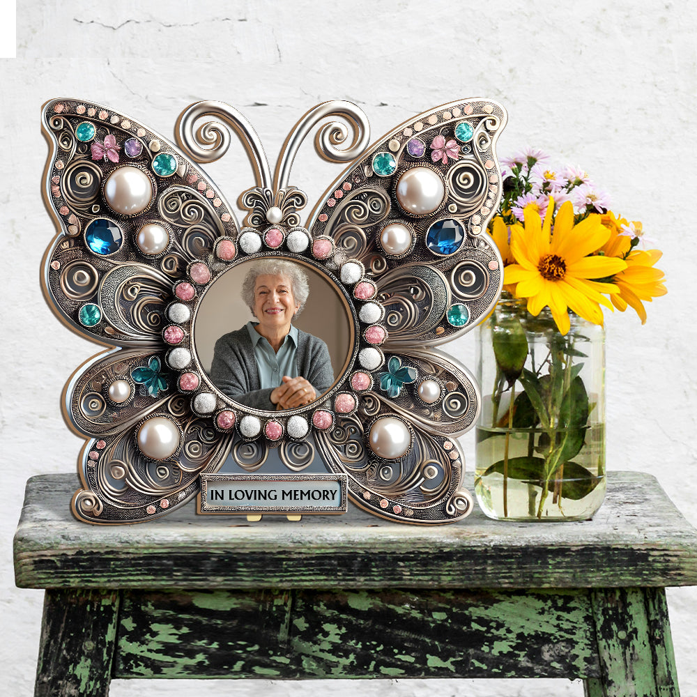 En souvenir de quelqu'un - Cadre photo commémoratif personnalisé en forme découpée