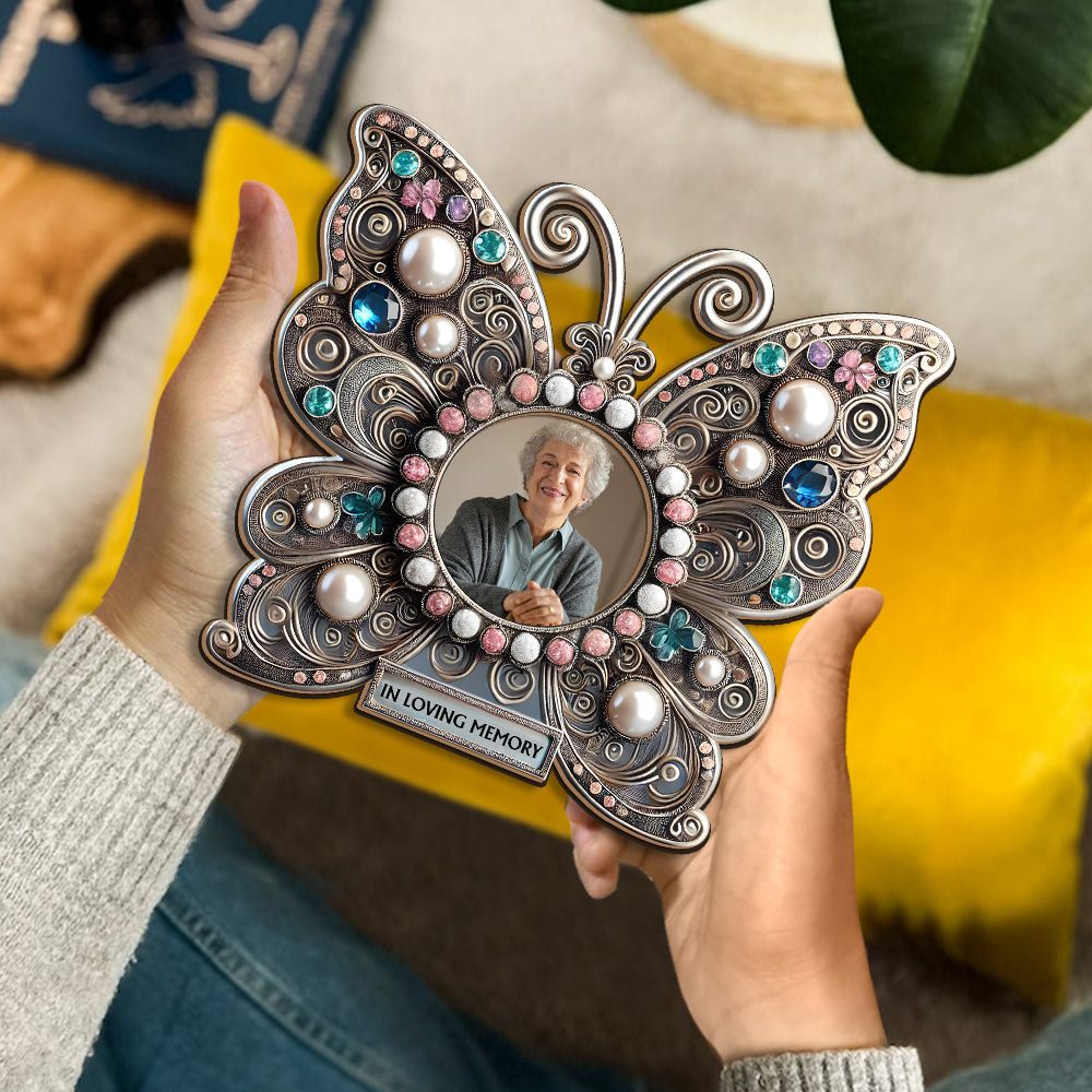 En souvenir de quelqu'un - Cadre photo commémoratif personnalisé en forme découpée