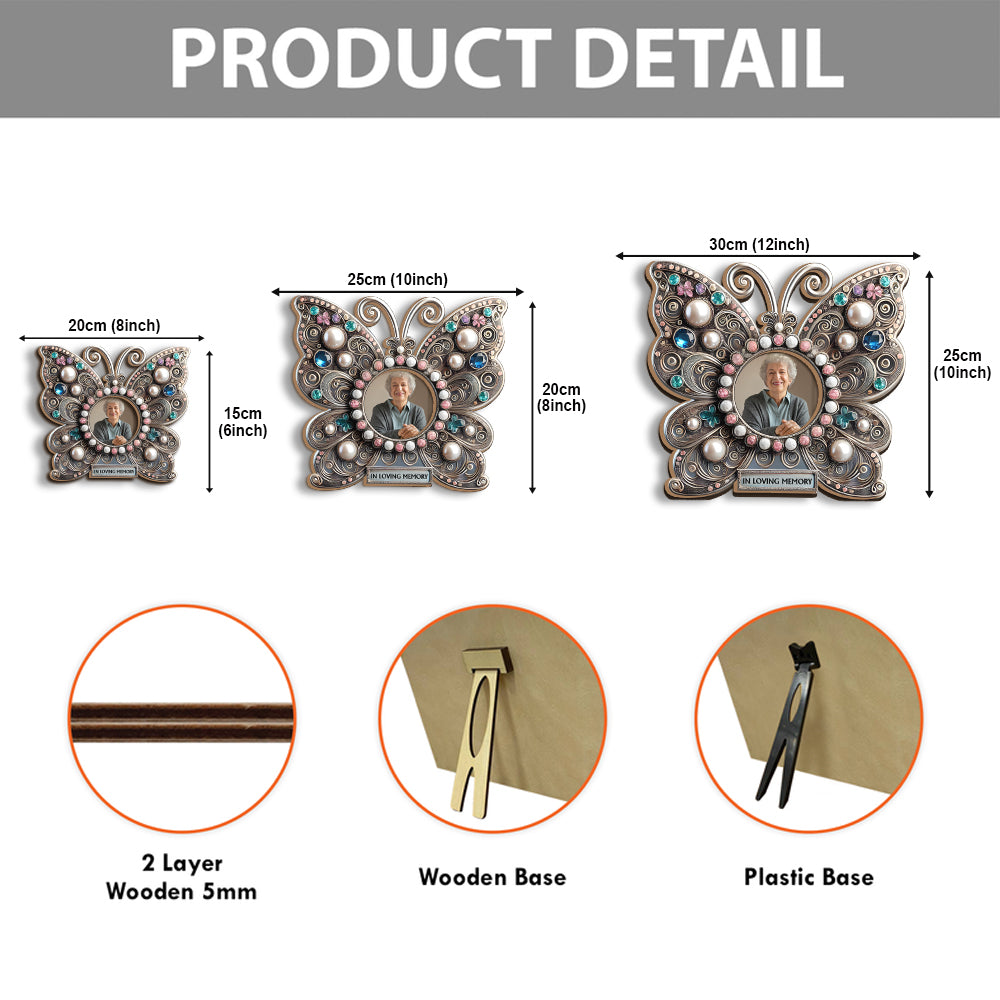 En souvenir de quelqu'un - Cadre photo commémoratif personnalisé en forme découpée