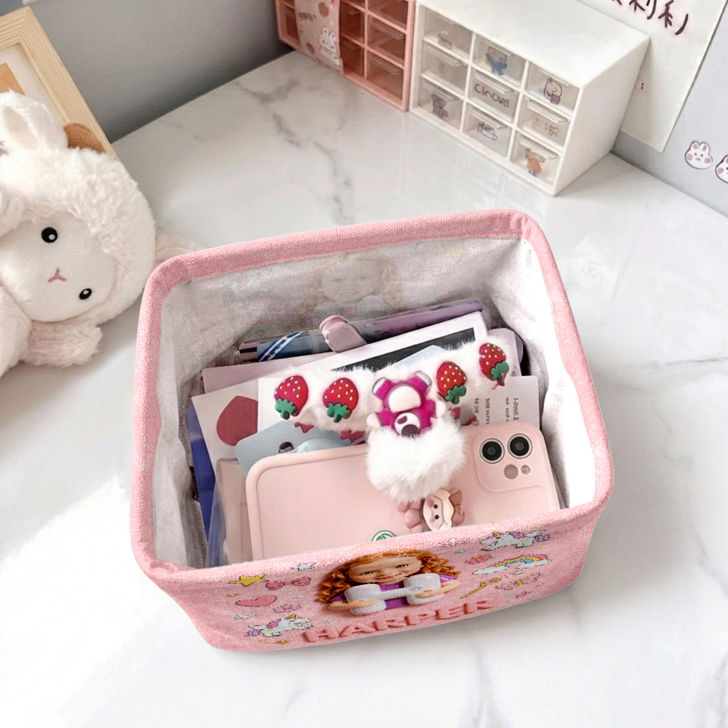 Any Photo, Any Theme - Personalized Kid Rectangle Storage Basket