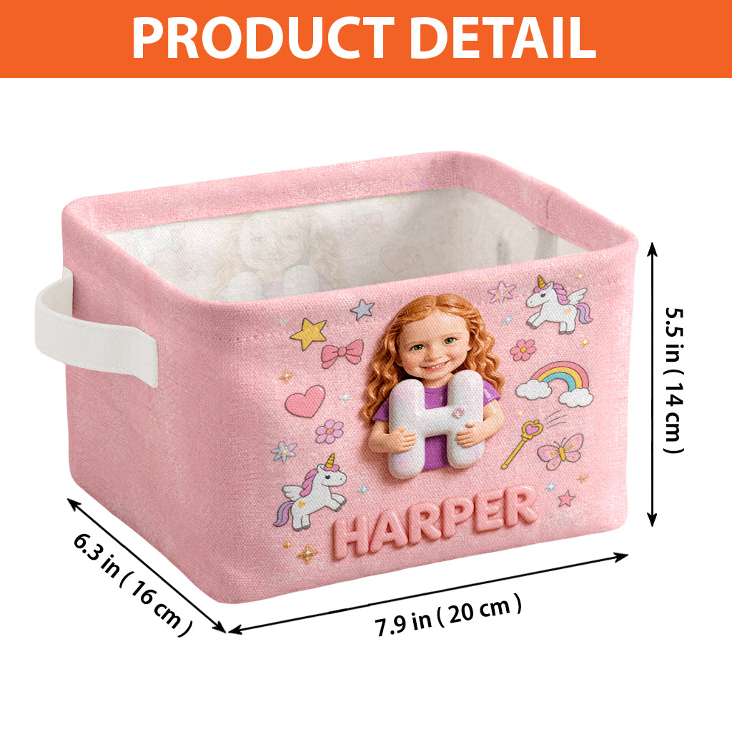 Any Photo, Any Theme - Personalized Kid Rectangle Storage Basket