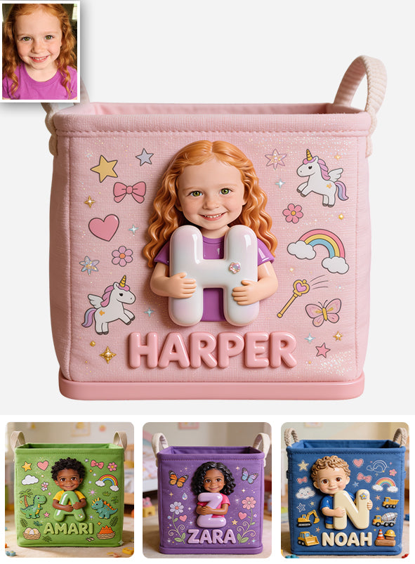 Any Photo, Any Theme - Personalized Kid Rectangle Storage Basket