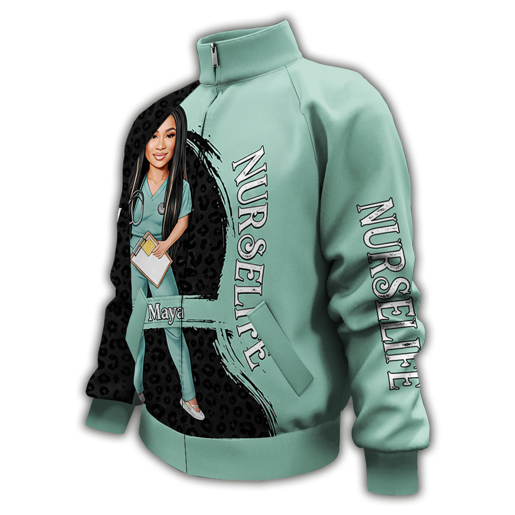 Veste zippée personnalisée pour infirmière - À partir de n'importe quelle photo