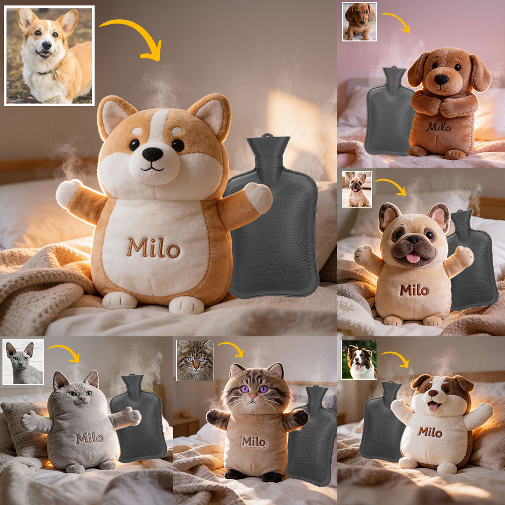 Gourde personnalisée pour chien Love Dog avec couvercle