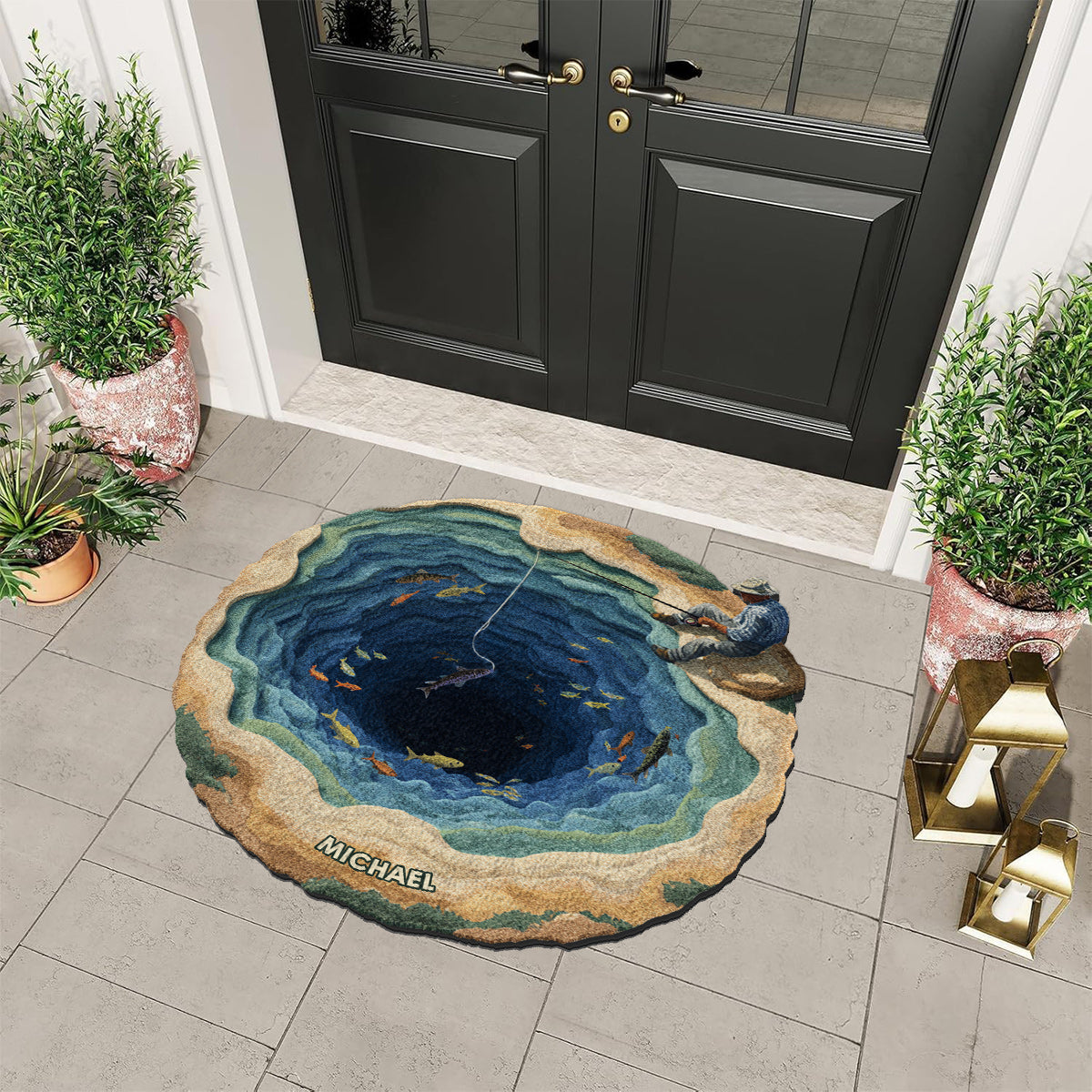 Cool Fishing - Personalized Fishing Non-Slip Tufted Rug