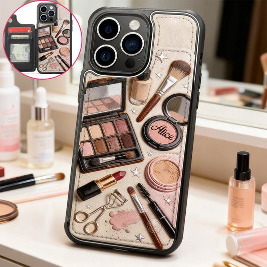 Makeup Artist - Personalized Makeup Fully Printed Wallet Phone Case