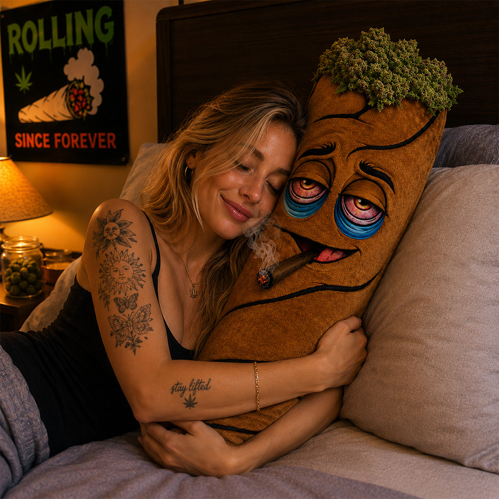 Cadeau Stoner - Coussin en Fourrure Synthétique Personnalisé