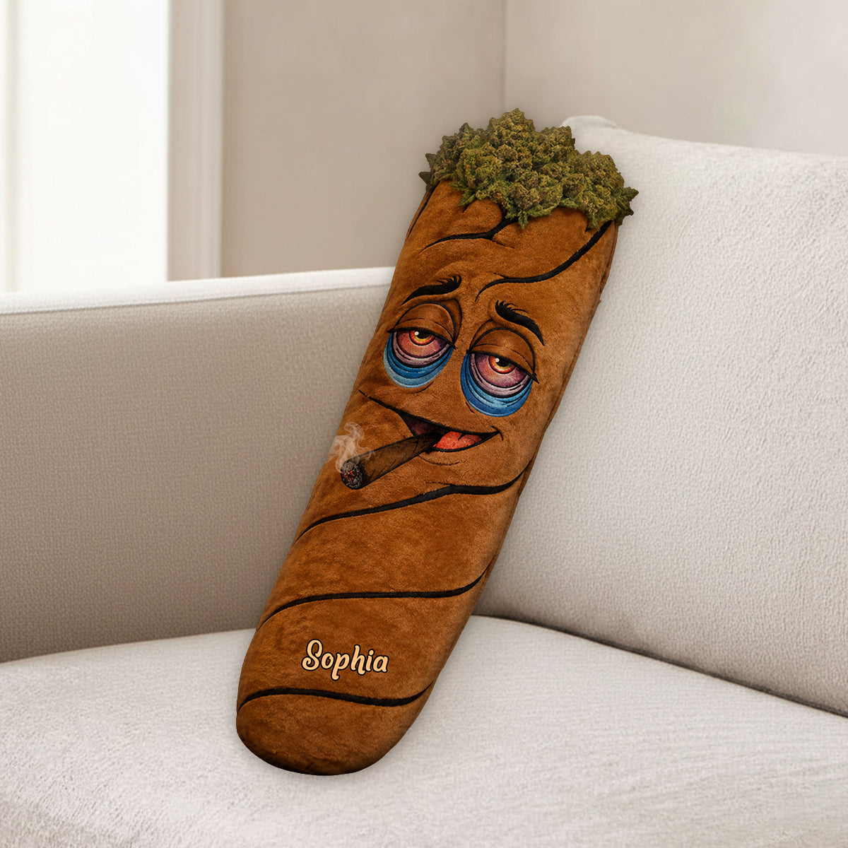 Cadeau Stoner - Coussin en Fourrure Synthétique Personnalisé