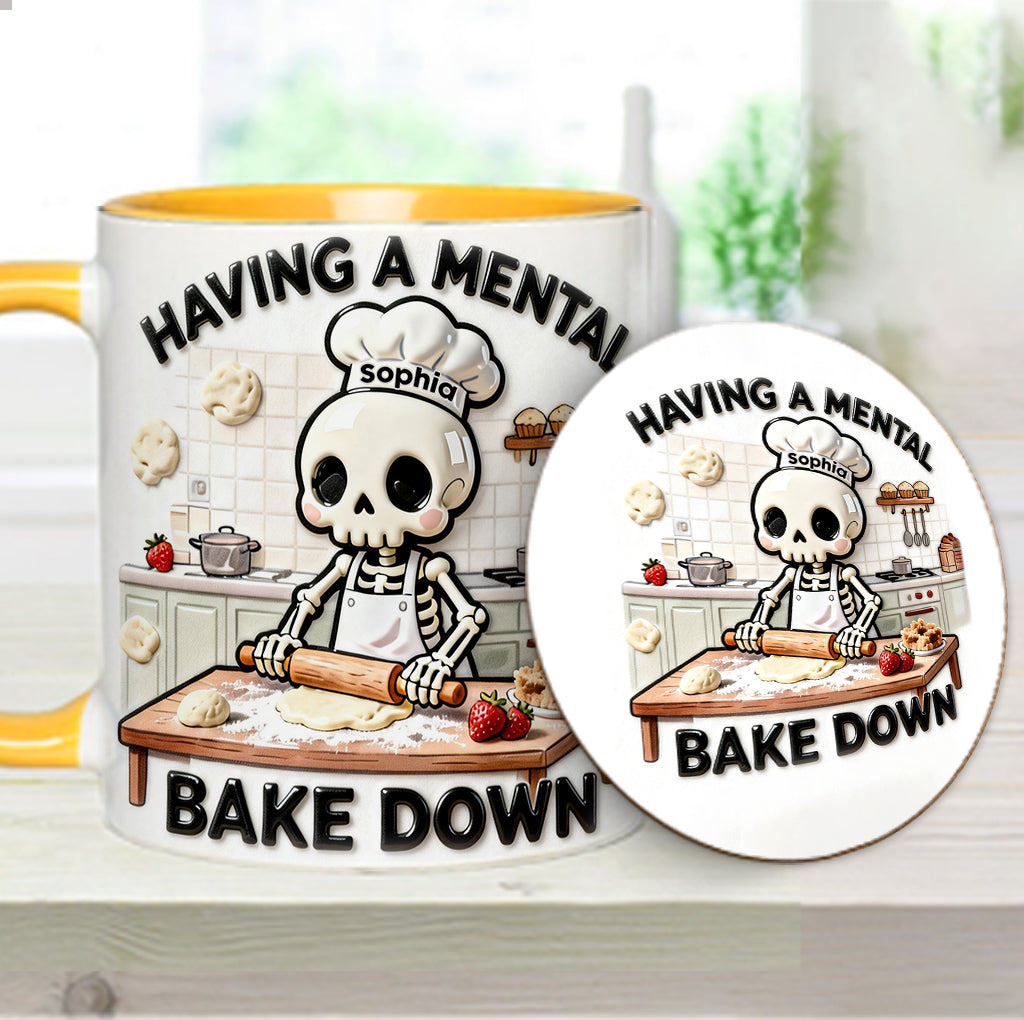 Se détendre en cuisinant - Mug et sous-verre personnalisés pour la pâtisserie