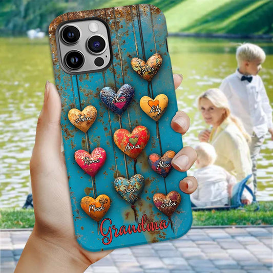 Grandma's Mom's Sweethearts - Personalized Grandma Full Print Phone Case