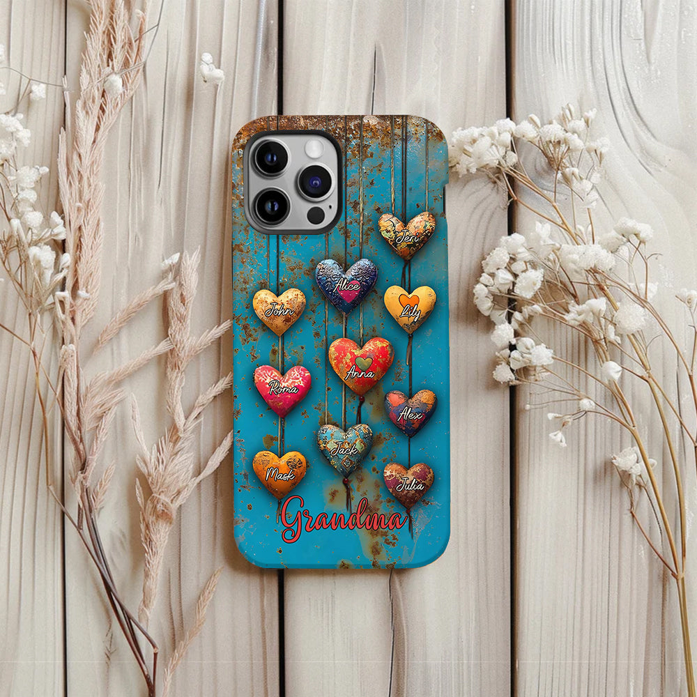 Grandma's Mom's Sweethearts - Personalized Grandma Full Print Phone Case