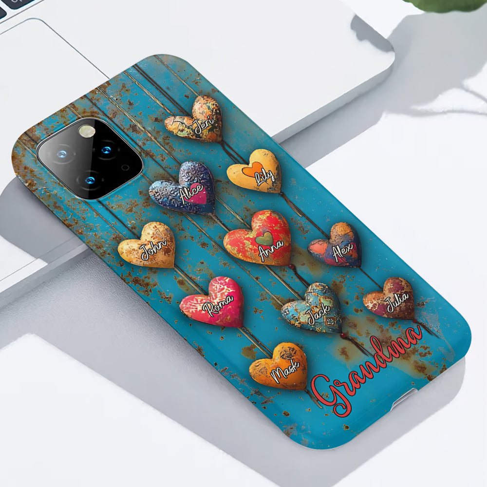 Grandma's Mom's Sweethearts - Personalized Grandma Full Print Phone Case