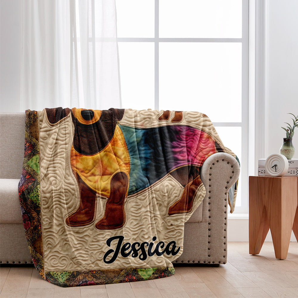 La vie est plus belle avec des chiens - Couverture personnalisée pour teckel