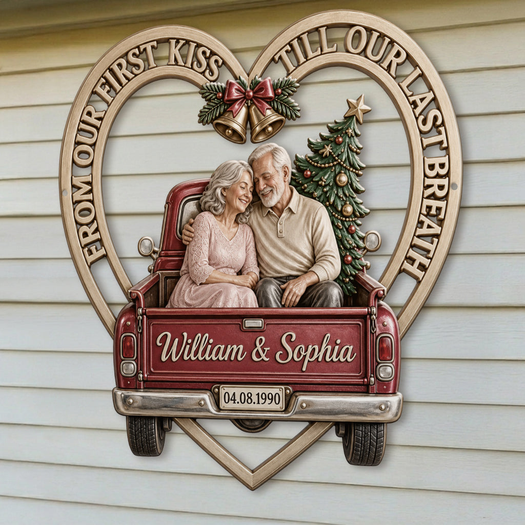 I Love You - Personalized Couple 3D Printed Cut Metal Sign