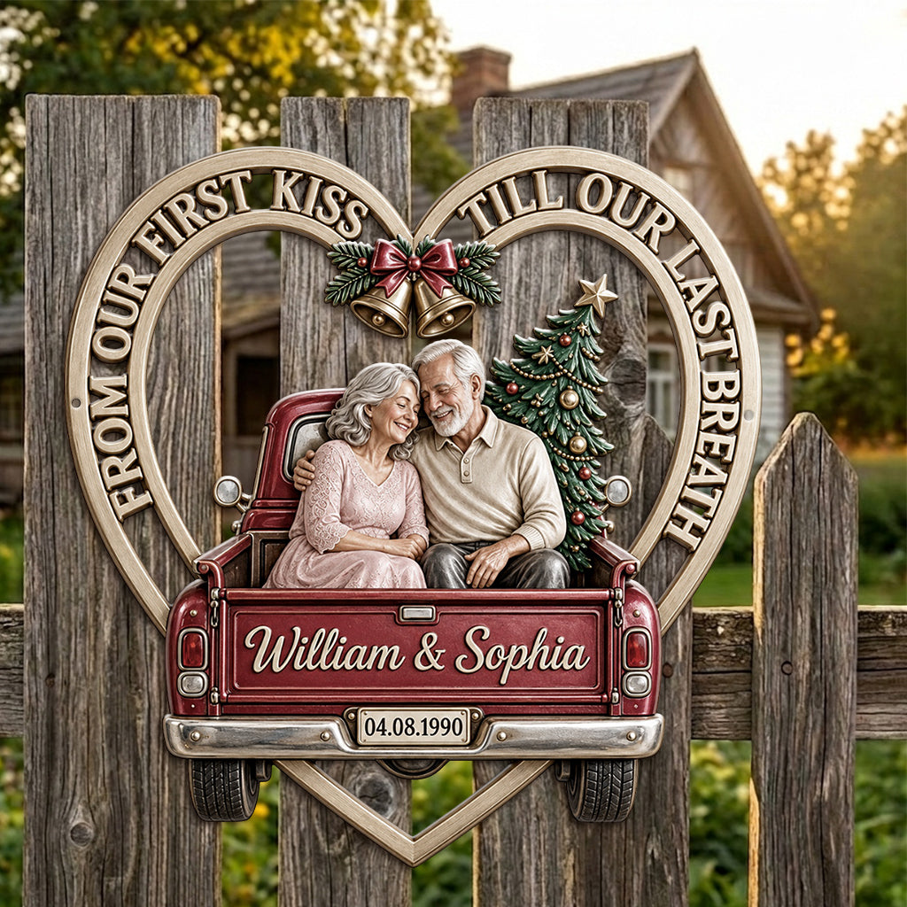 I Love You - Personalized Couple 3D Printed Cut Metal Sign