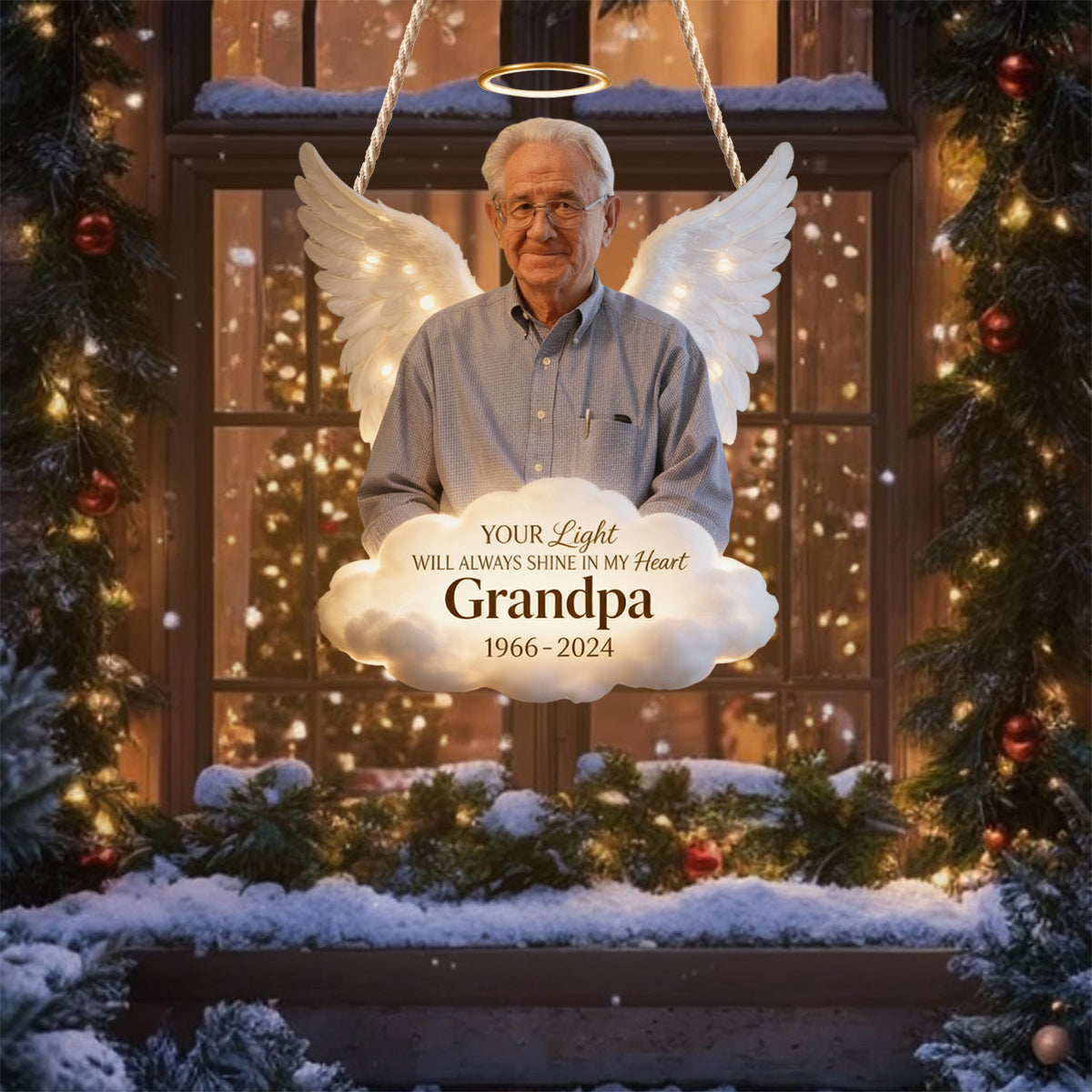 Mémorial Angel - Panneau lumineux LED personnalisé en acrylique