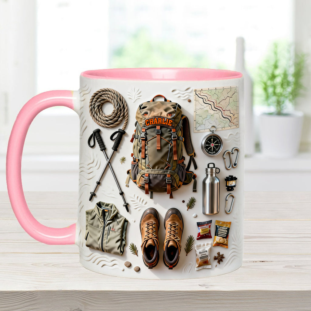 Love Hiking - Personalized Hiking Accent Mug & Coaster