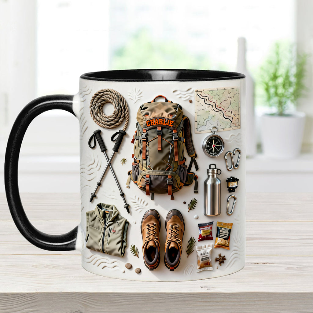 Love Hiking - Personalized Hiking Accent Mug & Coaster