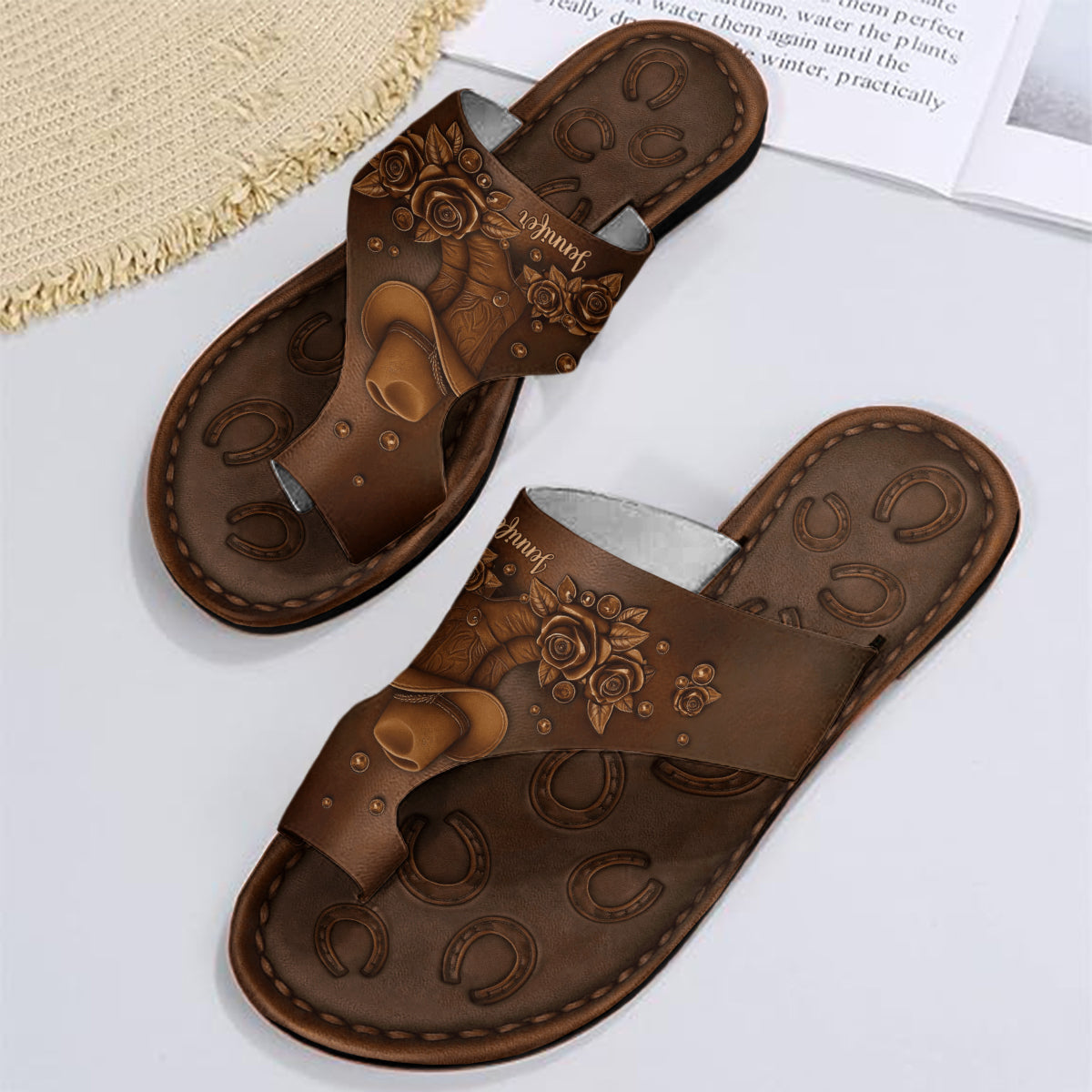 Cowgirl Life - Personalized Cowgirl Open Toe Sandals