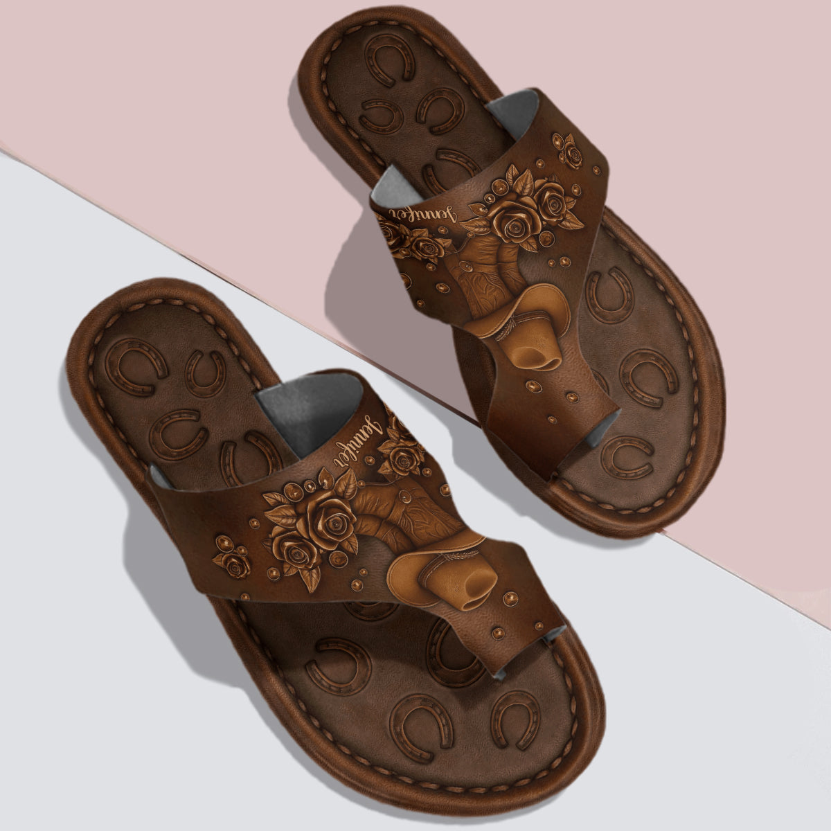 Cowgirl Life - Personalized Cowgirl Open Toe Sandals