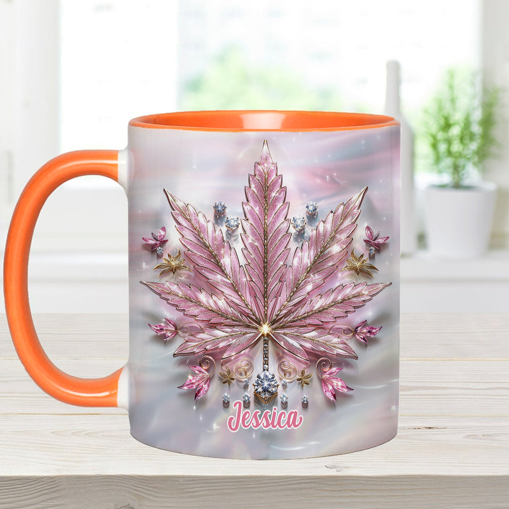 Pink Cannabis - Personalized Weed Accent Mug