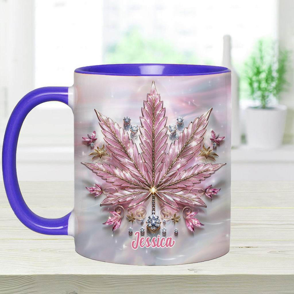 Pink Cannabis - Personalized Weed Accent Mug