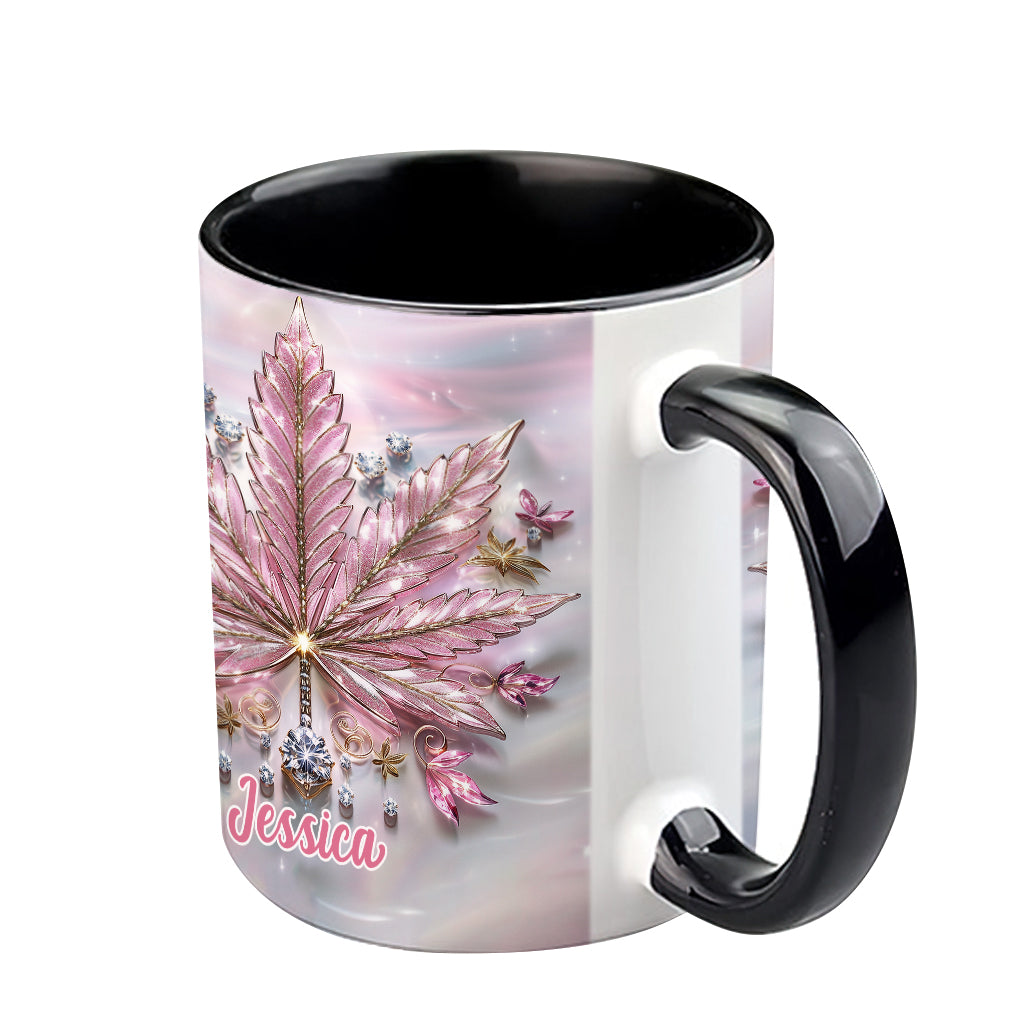 Pink Cannabis - Personalized Weed Accent Mug