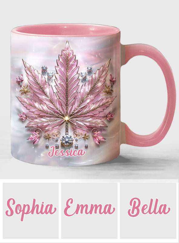 Pink Cannabis - Personalized Weed Accent Mug