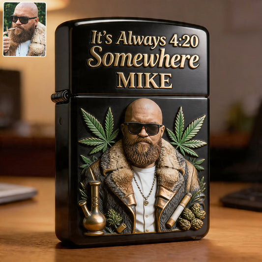 Passionné de Cannabis, Personnalisé à Partir de N'importe Quelle Photo - Briquet Personnalisé