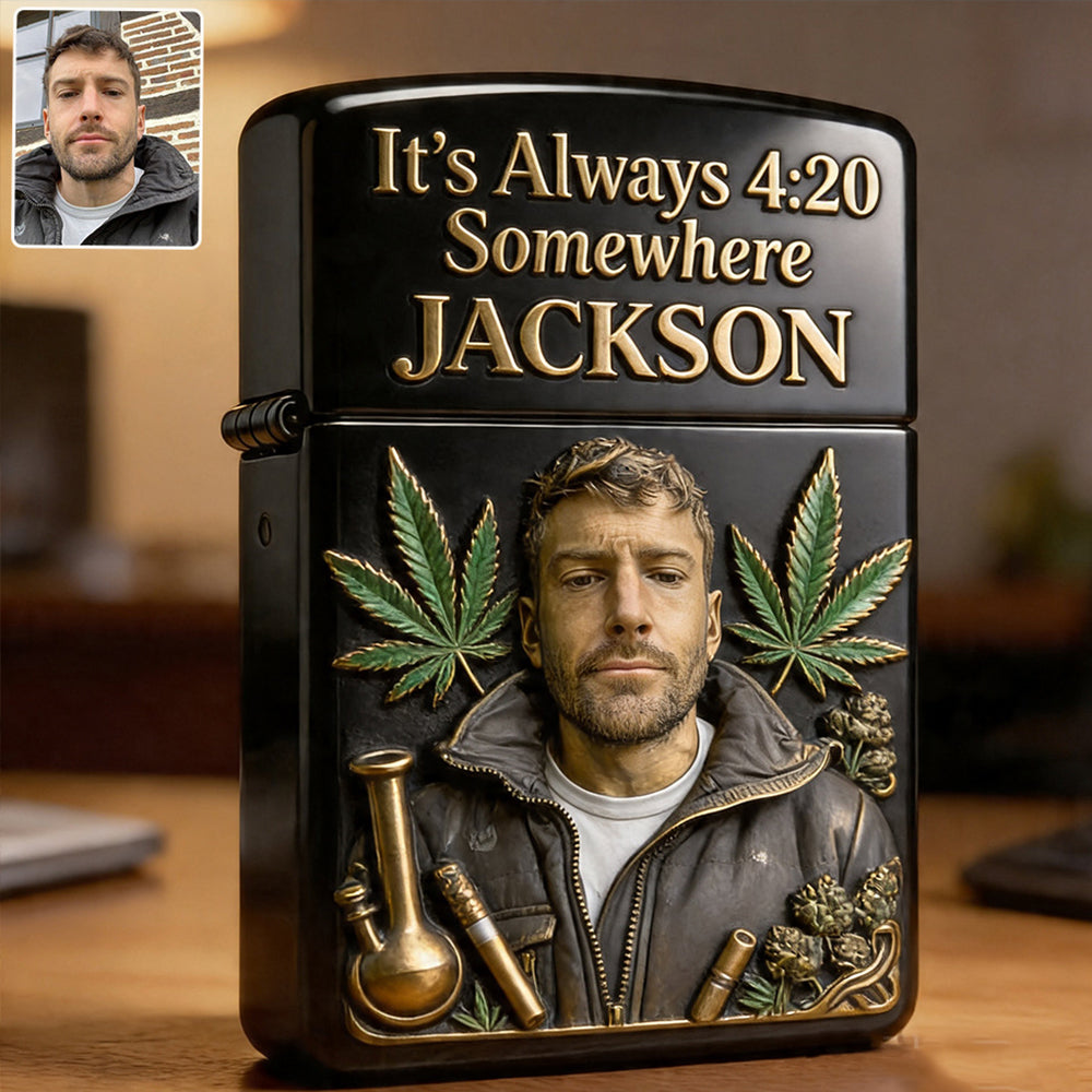 Passionné de Cannabis, Personnalisé à Partir de N'importe Quelle Photo - Briquet Personnalisé