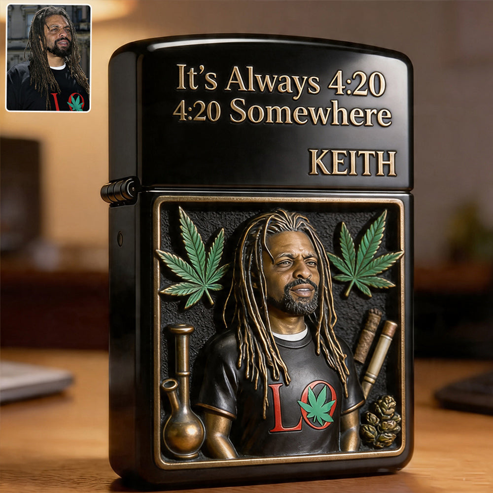 Passionné de Cannabis, Personnalisé à Partir de N'importe Quelle Photo - Briquet Personnalisé