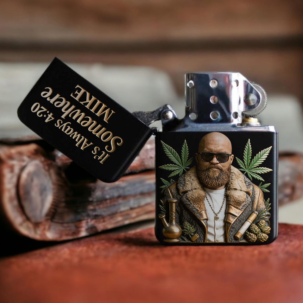 Passionné de Cannabis, Personnalisé à Partir de N'importe Quelle Photo - Briquet Personnalisé