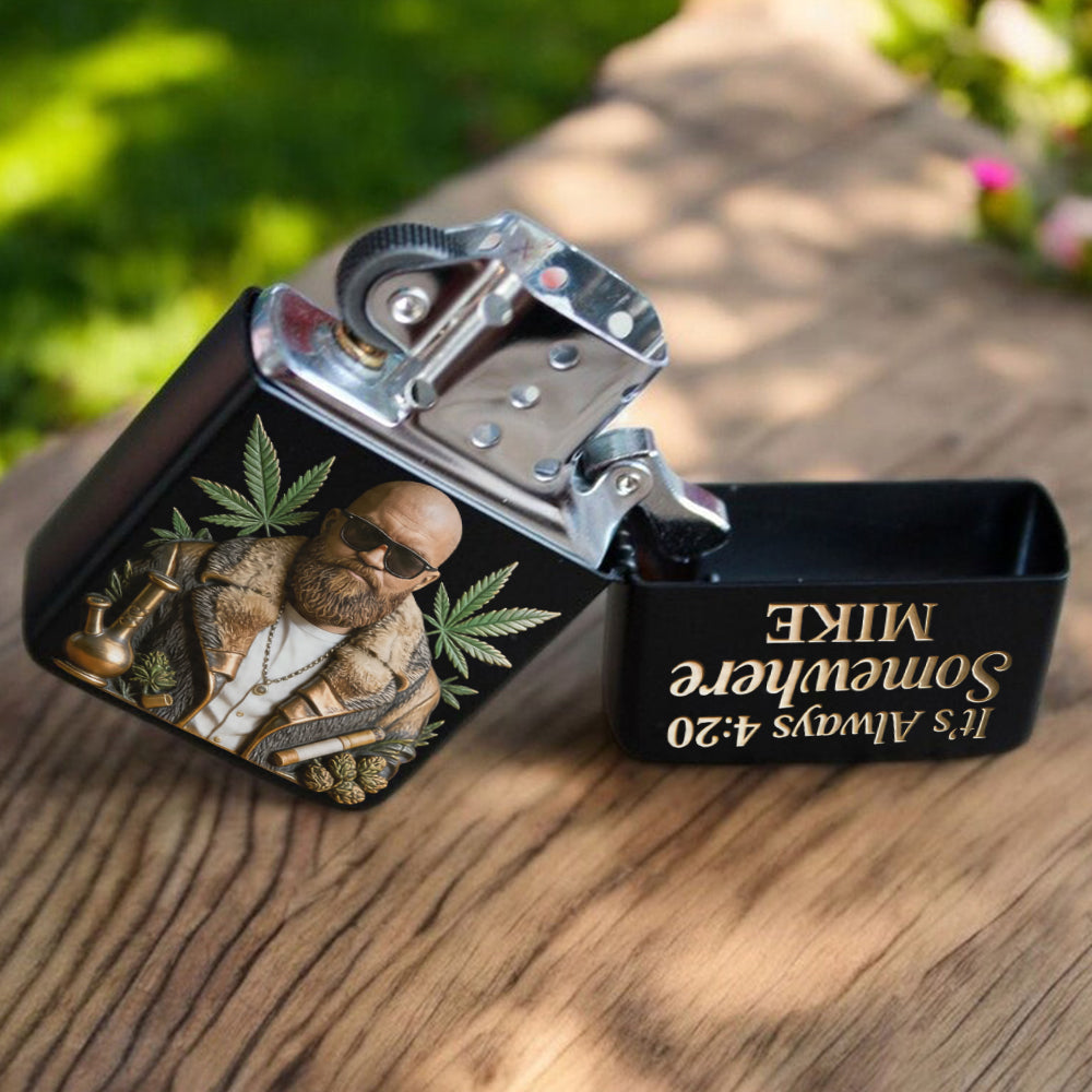 Passionné de Cannabis, Personnalisé à Partir de N'importe Quelle Photo - Briquet Personnalisé