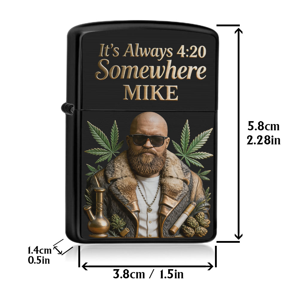 Passionné de Cannabis, Personnalisé à Partir de N'importe Quelle Photo - Briquet Personnalisé