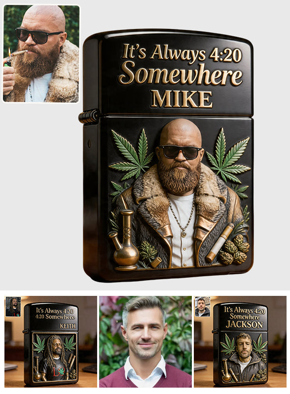 Passionné de Cannabis, Personnalisé à Partir de N'importe Quelle Photo - Briquet Personnalisé