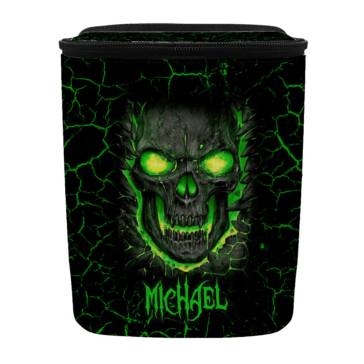 F Around And Find Out - Poubelle/organisateur de voiture portable personnalisé en forme de crâne