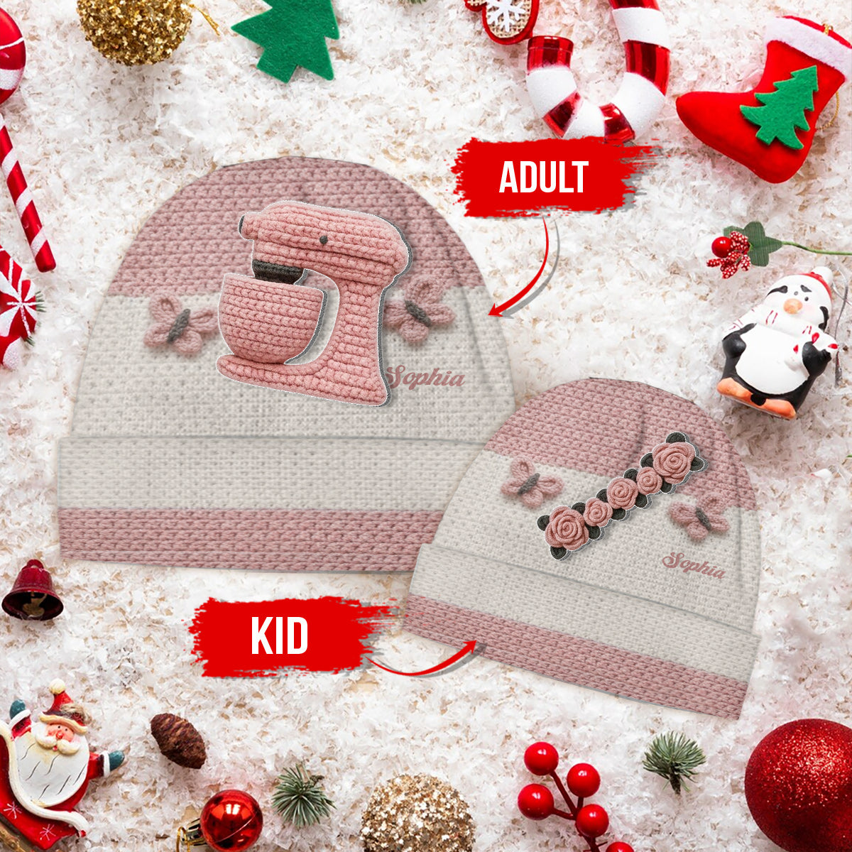 Amoureux de la pâtisserie - Bonnet de pâtisserie personnalisé avec écussons