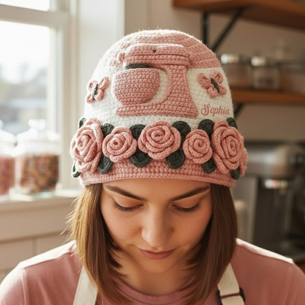 Amoureux de la pâtisserie - Bonnet de pâtisserie personnalisé avec écussons