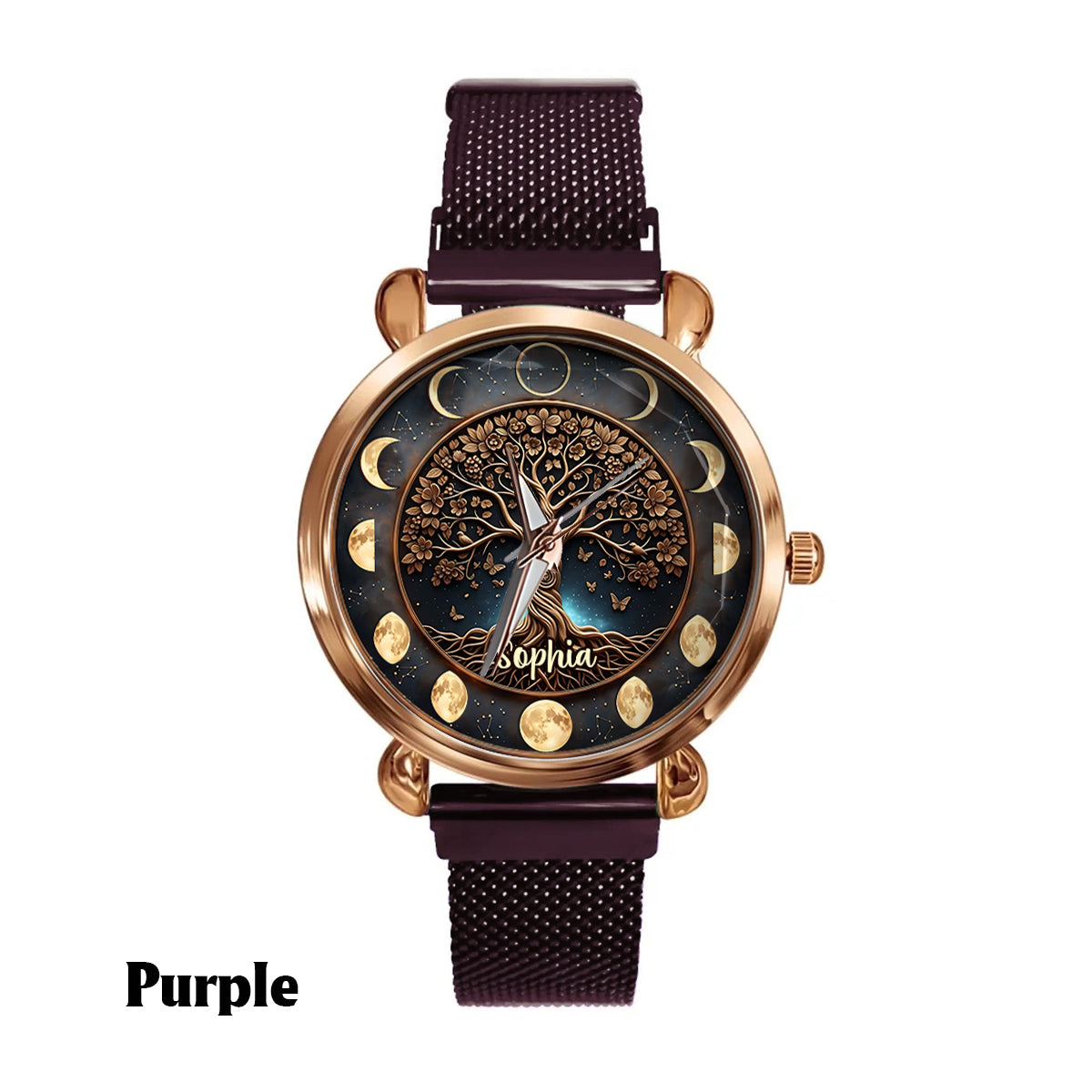 Moon Phase - Personalized Witch Women Hand Watch